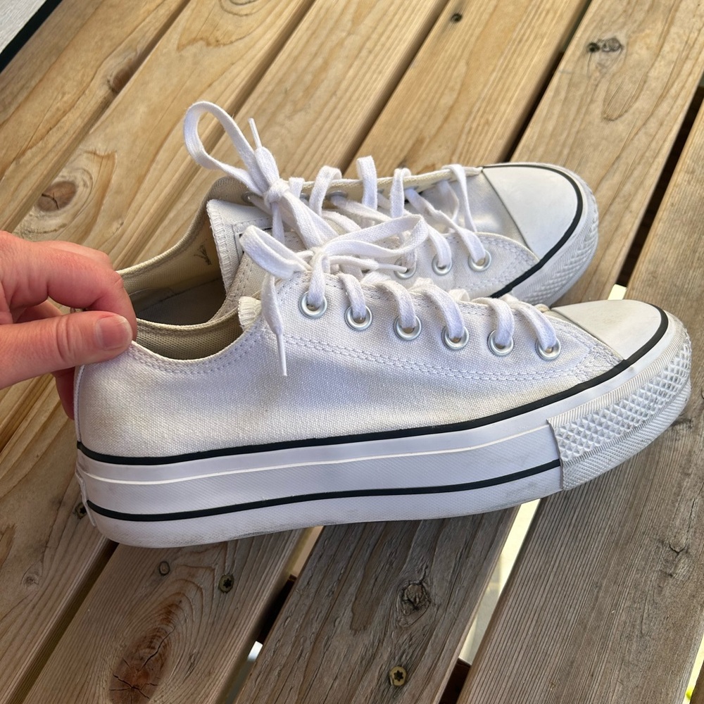 Classic White Platform Canvas Sneakers